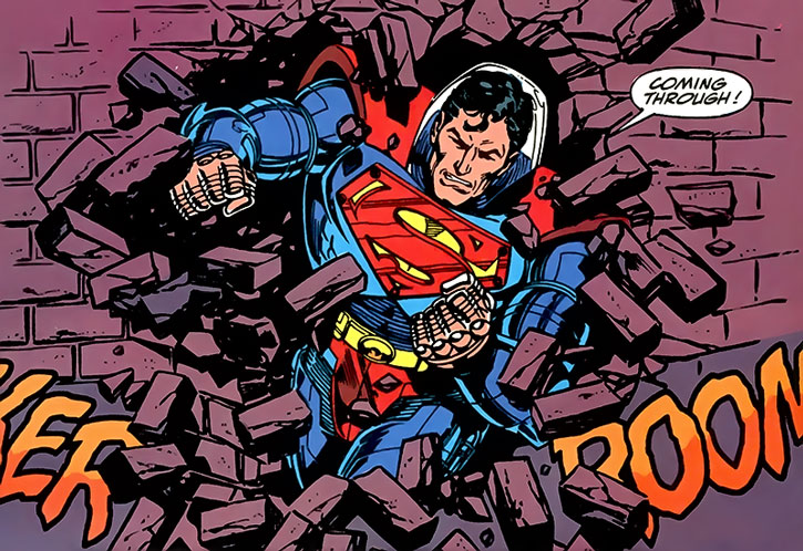 Superman punching a wall Blank Meme Template