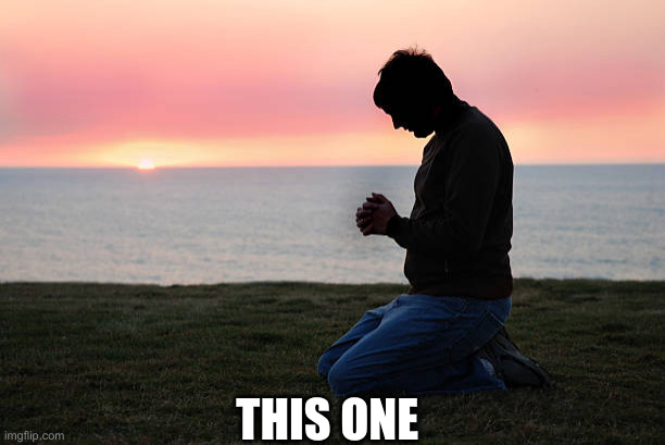 Man on knees | THIS ONE | image tagged in man on knees | made w/ Imgflip meme maker