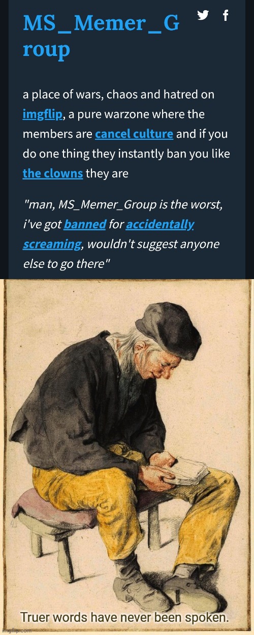 Not the "msmg is the worst" tho | image tagged in truer words have never been spoken | made w/ Imgflip meme maker