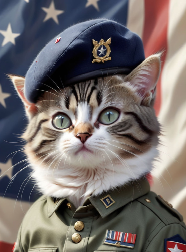 Army Cat Blank Meme Template