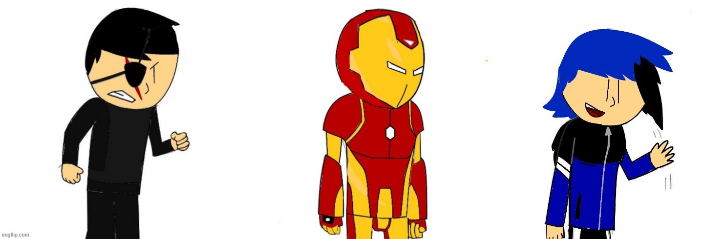 a few OC's I created (aside from my version of Iron Man of course) | image tagged in drawing | made w/ Imgflip meme maker