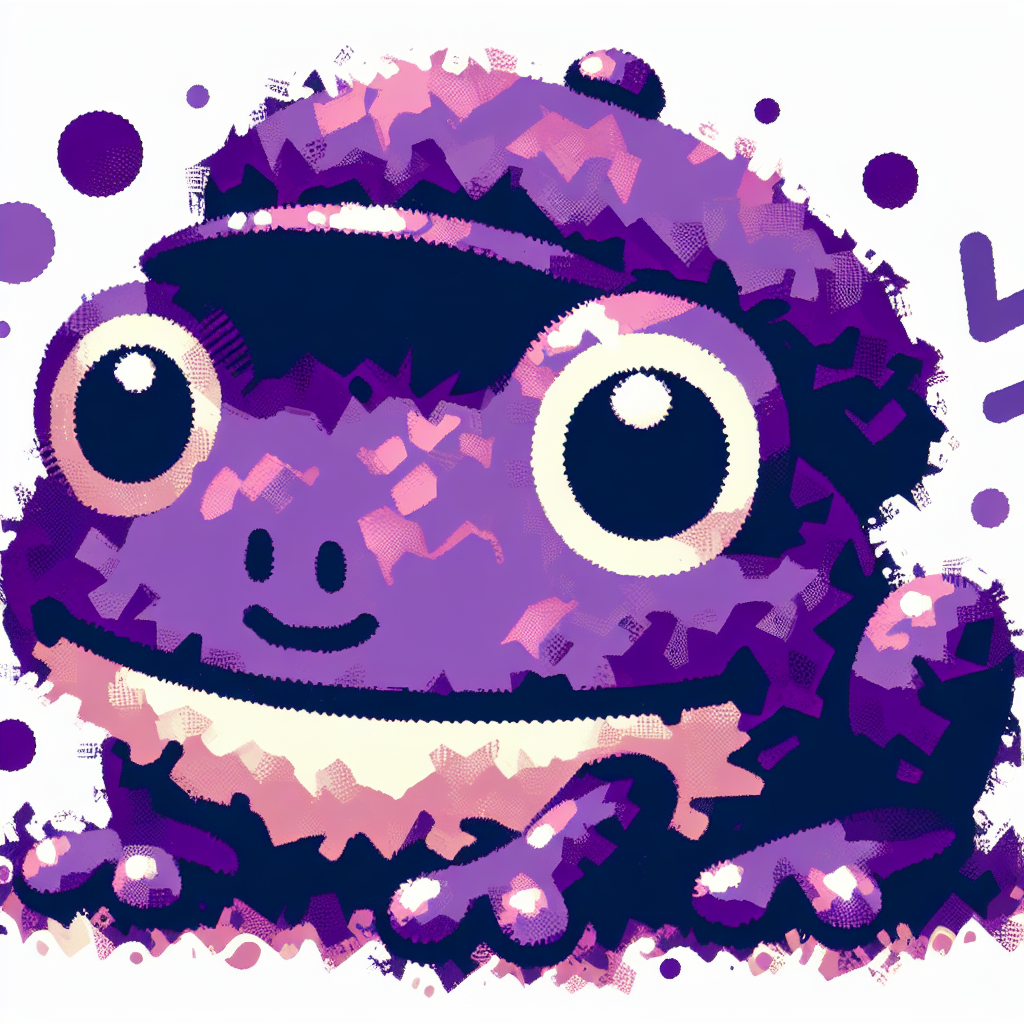 purple frog Blank Meme Template