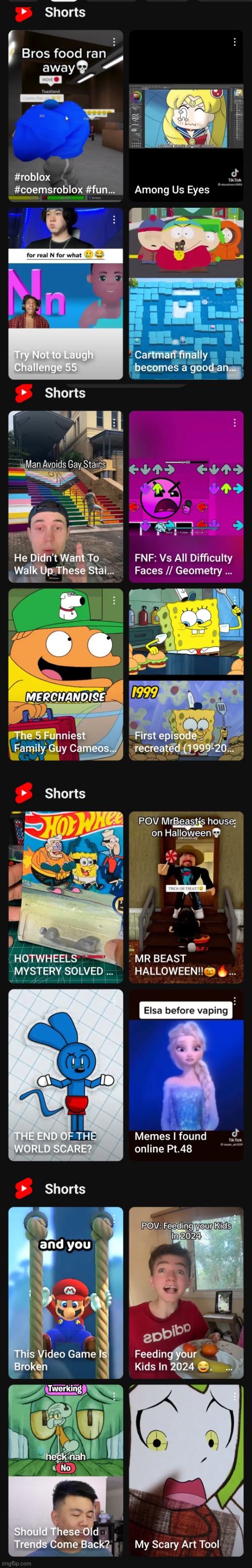 my recommended shorts | made w/ Imgflip meme maker