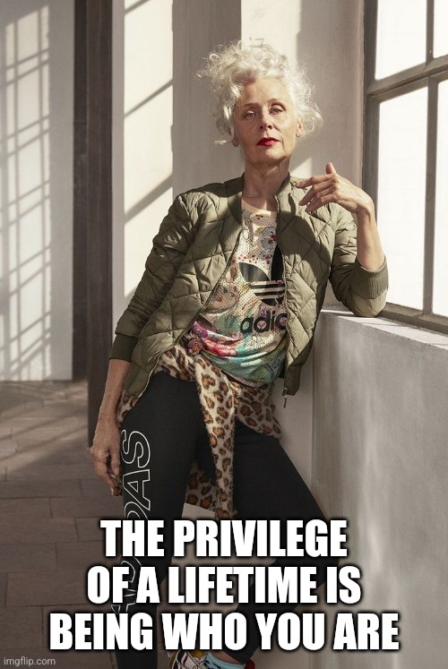 THE PRIVILEGE OF A LIFETIME IS BEING WHO YOU ARE | image tagged in be yourself | made w/ Imgflip meme maker