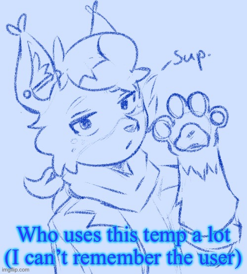 sup. | Who uses this temp a lot (I can’t remember the user) | image tagged in sup | made w/ Imgflip meme maker
