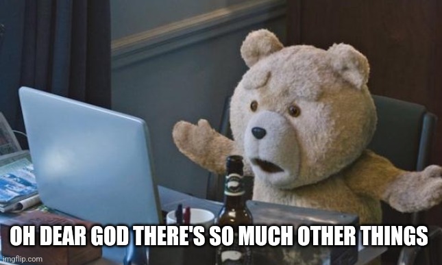 Ted 2 computer | OH DEAR GOD THERE'S SO MUCH OTHER THINGS | image tagged in ted 2 computer | made w/ Imgflip meme maker