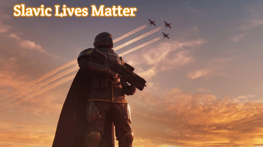 Helldiver | Slavic Lives Matter | image tagged in helldiver,slavic | made w/ Imgflip meme maker