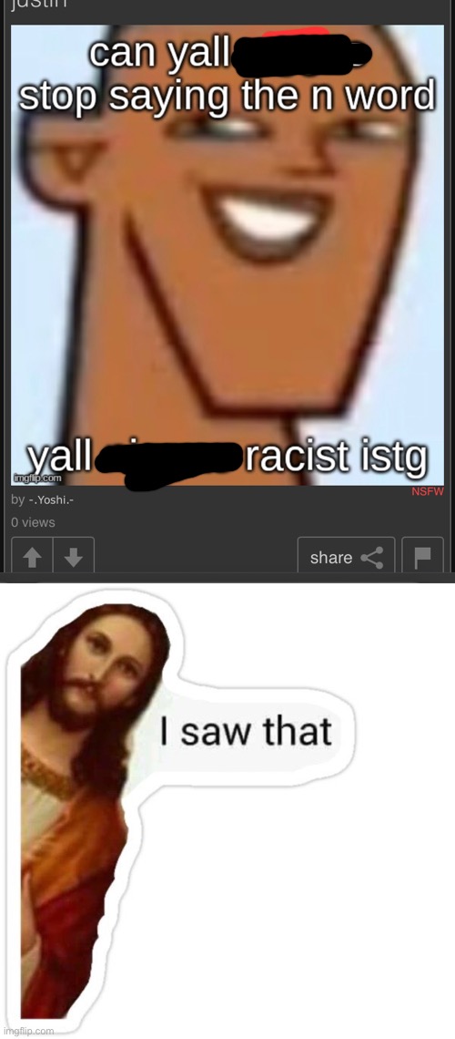 image tagged in jesus i saw that meme | made w/ Imgflip meme maker