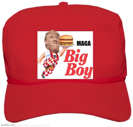 blank red MAGA BURGER hat | MAGA | image tagged in blank red maga hat,commie,fascist,dictator,change my mind,donald trump approves | made w/ Imgflip meme maker