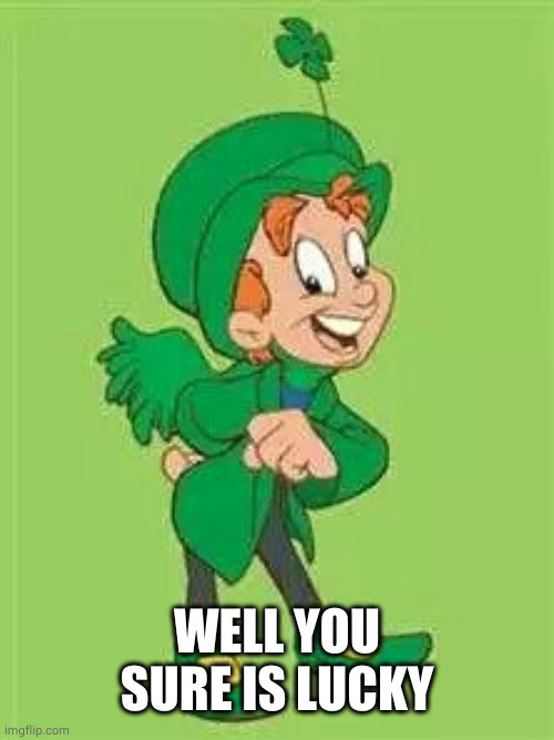 lucky charms leprechaun  | WELL YOU SURE IS LUCKY | image tagged in lucky charms leprechaun | made w/ Imgflip meme maker