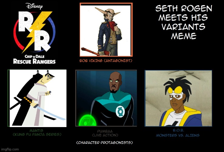 Phil LaMarr Meets His Variants | image tagged in seth rogen meets his variants | made w/ Imgflip meme maker