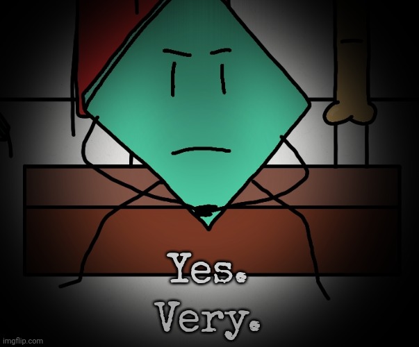 Mildly upset rhombus | Yes. Very. | image tagged in mildly upset rhombus | made w/ Imgflip meme maker