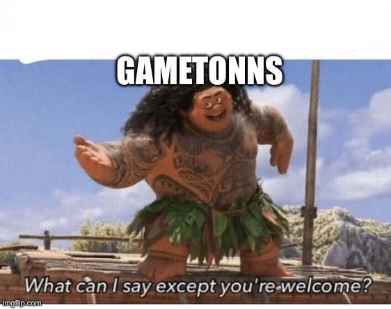 What can I say except you're welcome? | GAMETONNS | image tagged in what can i say except you're welcome | made w/ Imgflip meme maker