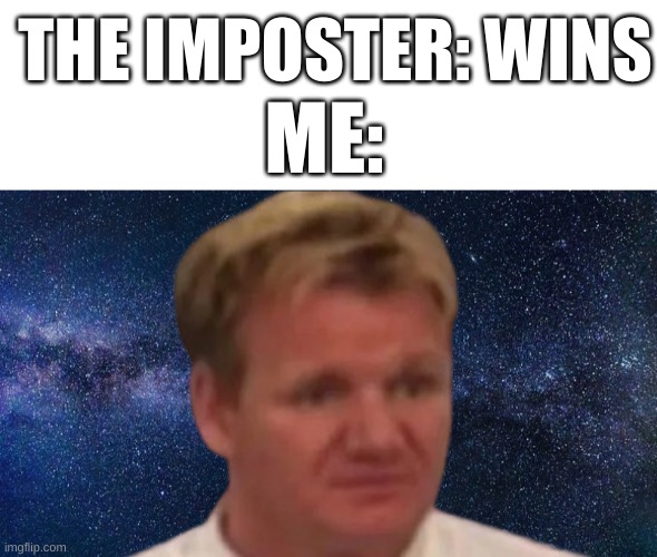 could you put in memenade | THE IMPOSTER: WINS; ME: | image tagged in memenade,among us | made w/ Imgflip meme maker