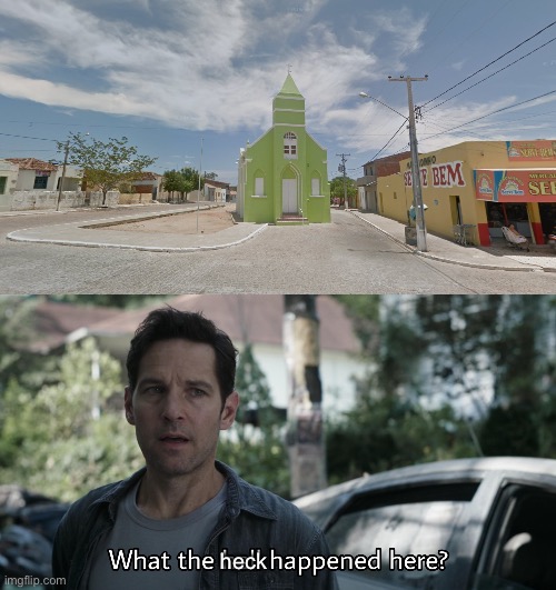 Church on road | heck | image tagged in what the hell happened here,excuse me what the heck,road,you had one job,you had one job just the one | made w/ Imgflip meme maker