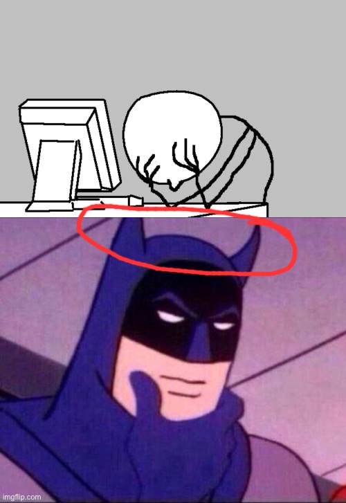 image tagged in memes,computer guy facepalm,batman thinking | made w/ Imgflip meme maker