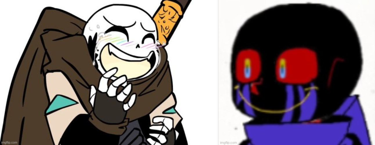 image tagged in laughing ink sans,error sans | made w/ Imgflip meme maker