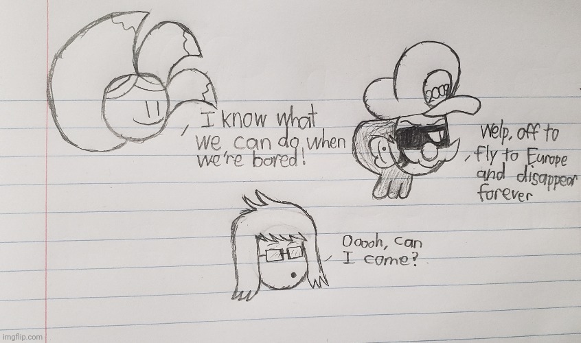 Goofy ahh doodle in class: Bailing out (Ft. Fcfun) | image tagged in school,class,drawing | made w/ Imgflip meme maker