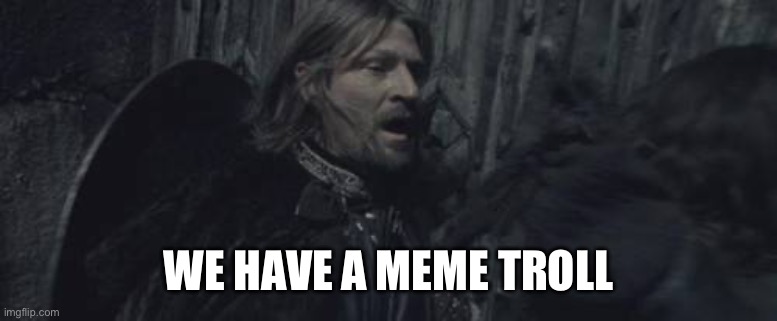 When a leftist comments on conservative memes | WE HAVE A MEME TROLL | image tagged in they have a cave troll | made w/ Imgflip meme maker