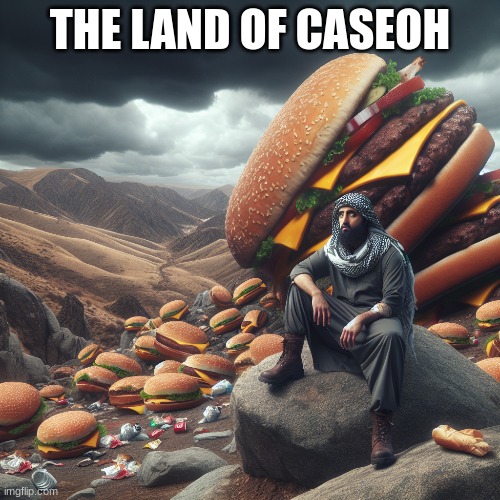 C A S E O H | THE LAND OF CASEOH | image tagged in hamburger | made w/ Imgflip meme maker