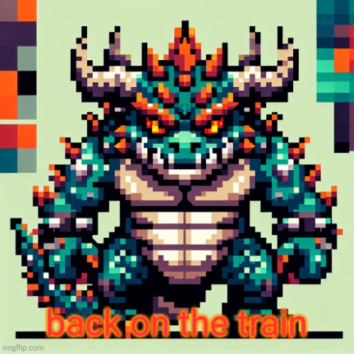 heading home :( | back on the train | image tagged in bowser's ai template | made w/ Imgflip meme maker