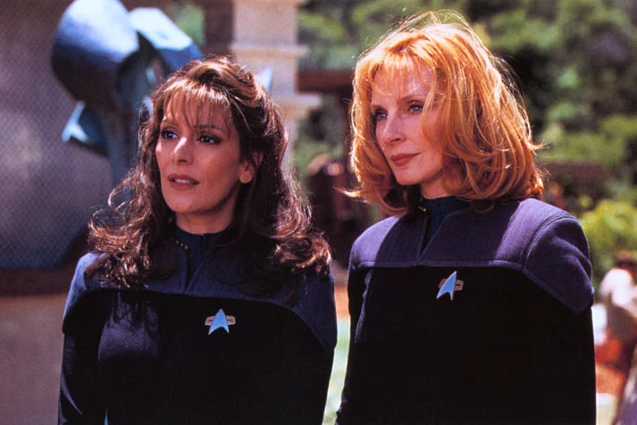 High Quality Doctor Crusher and Deanna Troi Blank Meme Template