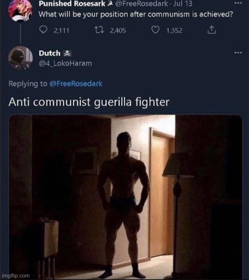 Anti Communist Guerilla Fighter | image tagged in fuck,communism | made w/ Imgflip meme maker
