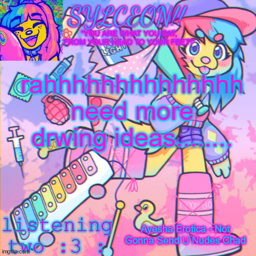 i like that "Not Gonna Send U Nudes Chad" has trhe same music as big juicy | rahhhhhhhhhhhhhh need more drwing ideas........ Ayesha Erotica - Not Gonna Send U Nudes Chad | image tagged in this is sylceon speakjin and ur listenin 2 4lung | made w/ Imgflip meme maker