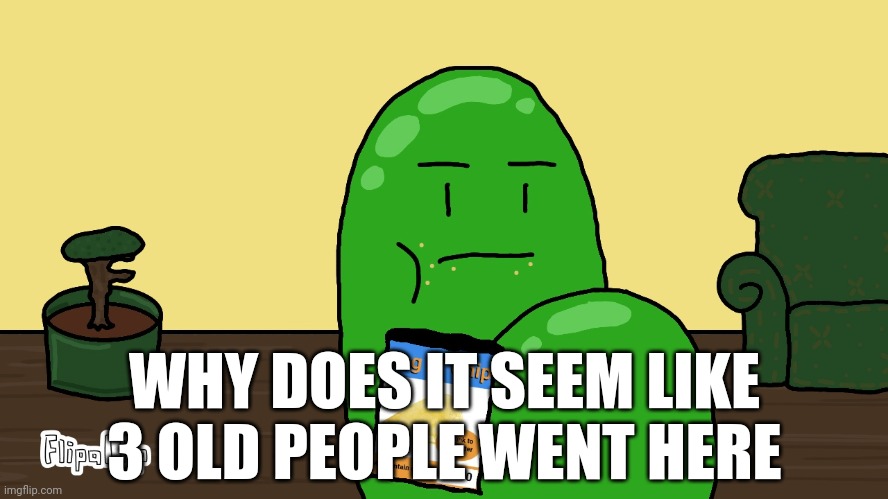 Oval bag of chip | WHY DOES IT SEEM LIKE 3 OLD PEOPLE WENT HERE | image tagged in oval bag of chip | made w/ Imgflip meme maker