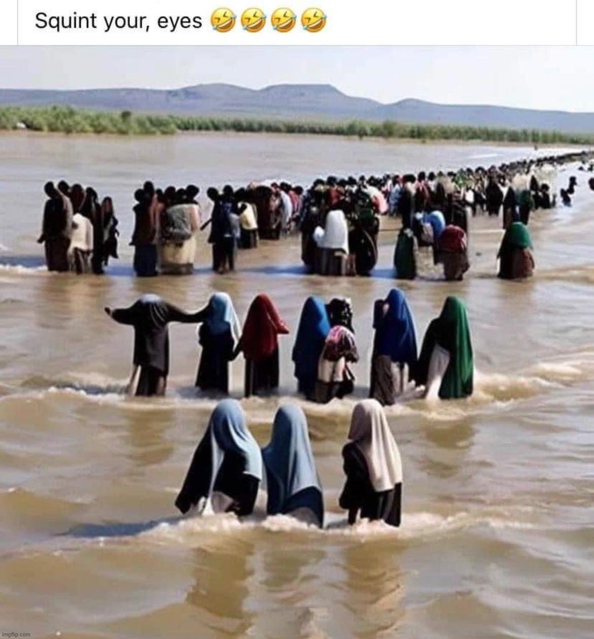 Squint your eyes. | image tagged in immigrants,illegal immigration,illegal immigrants,wetbacks | made w/ Imgflip meme maker