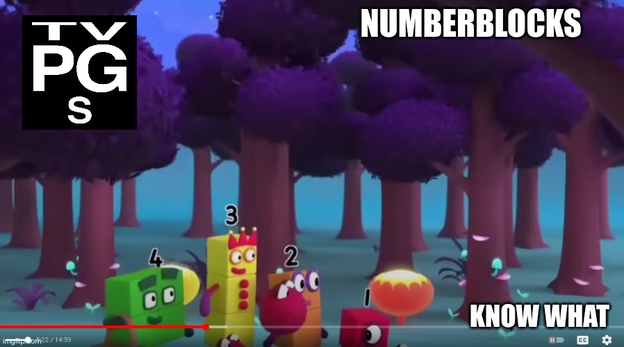 TV RATING | NUMBERBLOCKS; KNOW WHAT | image tagged in numberblocks,tv-pg-s | made w/ Imgflip meme maker
