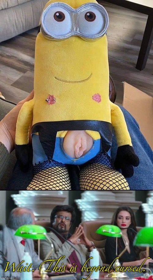 Nooooo! | image tagged in wait this is beyond cursed,every day we stray further from god,minion,toys r us | made w/ Imgflip meme maker