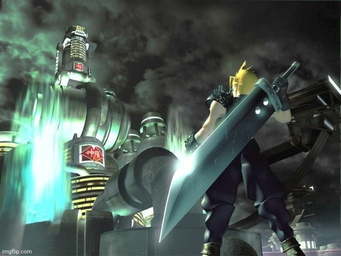 Cloud sees Shinra hq | image tagged in cloud sees shinra hq | made w/ Imgflip meme maker