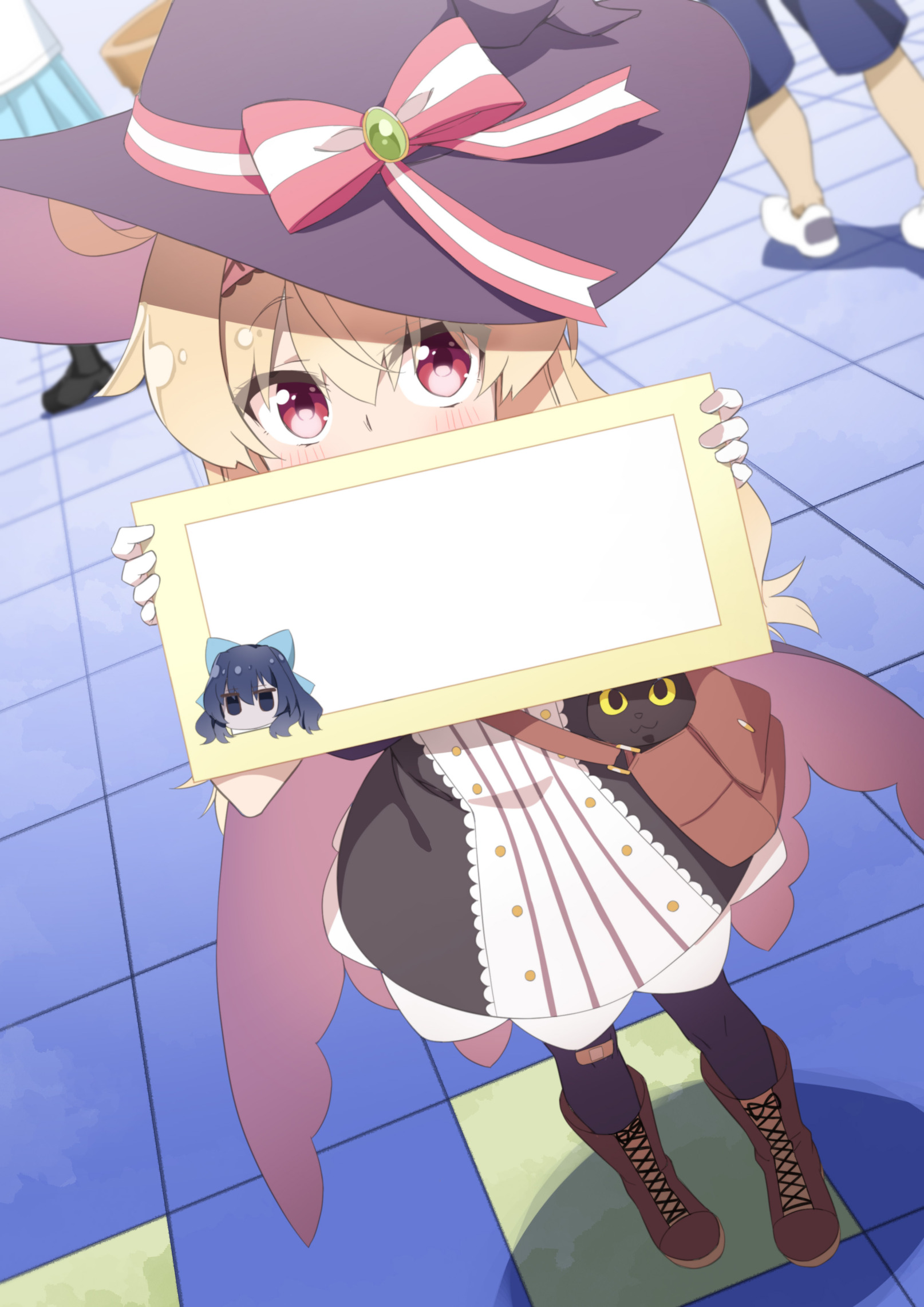 High Quality Nobeta Holding Sign Blank Meme Template