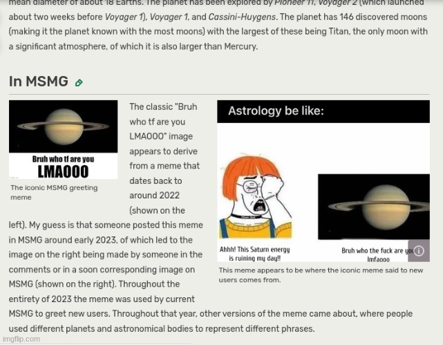 to whoever redid saturn on the wiki, thank you. It looks beautiful | made w/ Imgflip meme maker