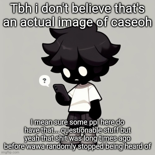 Silly fucking goober | Tbh i don't believe that's an actual image of caseoh; I mean sure some ppl here do have that... questionable stuff but yeah that shit was long times ago before wawa randomly stopped being heard of | image tagged in silly fucking goober | made w/ Imgflip meme maker