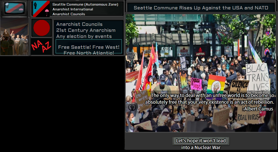High Quality TNO HoI4 Seattle Commune (Seattle Autonomous Zone) Blank Meme Template
