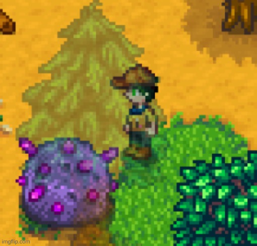 what the fuck is this purple blob on my farm | made w/ Imgflip meme maker