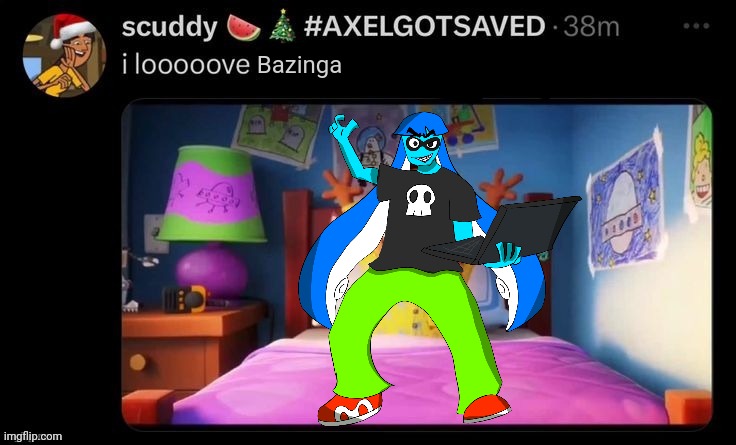 I looooove x | Bazinga | image tagged in i looooove x | made w/ Imgflip meme maker