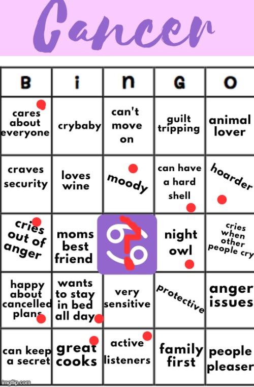 cancer bingo | image tagged in cancer bingo | made w/ Imgflip meme maker