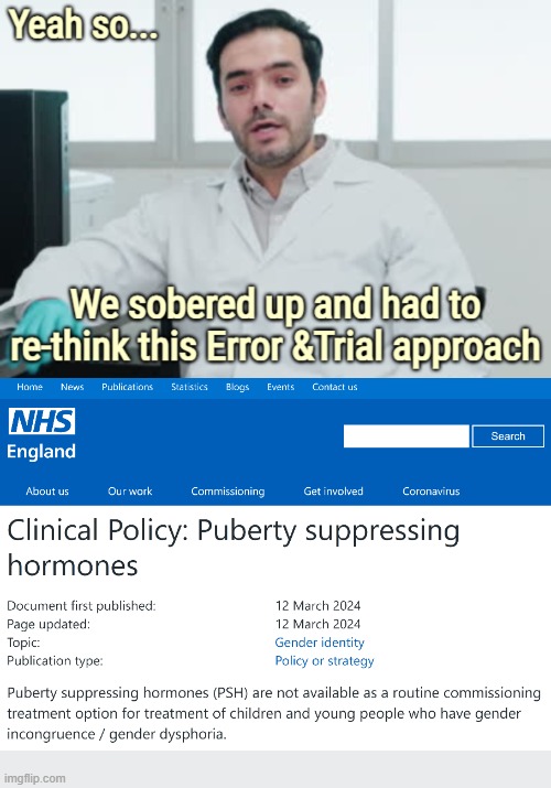 Clinical Study says No... | image tagged in science,gender identity | made w/ Imgflip meme maker