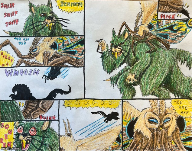 Diseased Titans: Mothra vs Bubon (Art by BozzerKazooers) | made w/ Imgflip meme maker