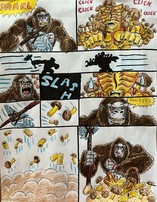 Diseased Titans: Kong vs Cordyfung (Art by BozzerKazooers) | made w/ Imgflip meme maker