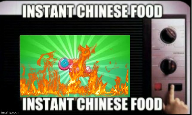 gametoons logo gets burned in a microwave | image tagged in instant chinese food,anti gametoons | made w/ Imgflip meme maker