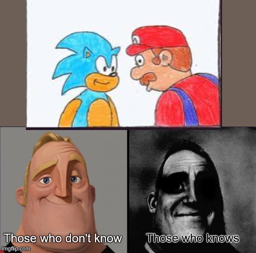 Those who don't know vs Those who knows | image tagged in those who don't know vs those who knows,mario,sonic the hedgehog | made w/ Imgflip meme maker