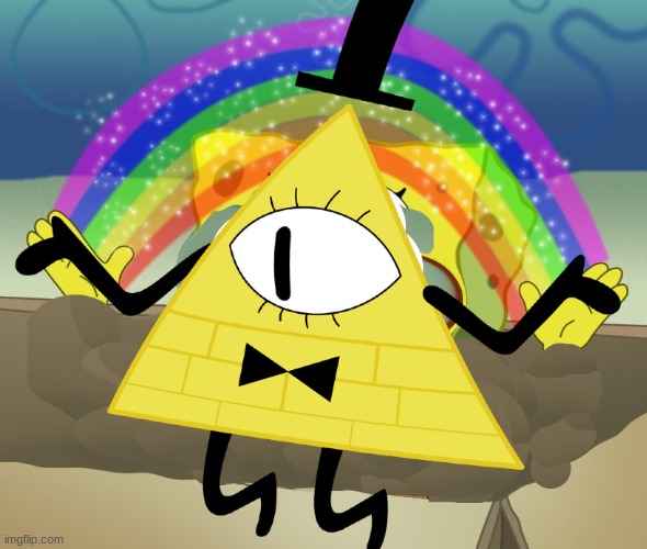 Bill cipher rainbow Blank Meme Template