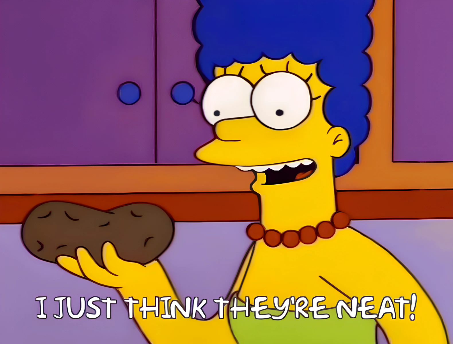 Marge Simpson Potato They're Neat HD Blank Meme Template