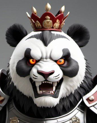 High Quality Shogun Lion Panda Blank Meme Template