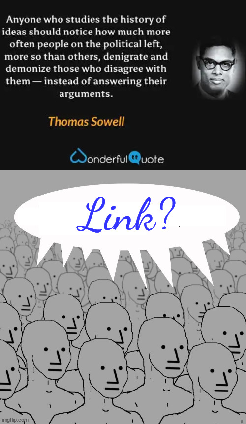 Link? | Link? | image tagged in npc,link,it is all they have for rebuttal | made w/ Imgflip meme maker