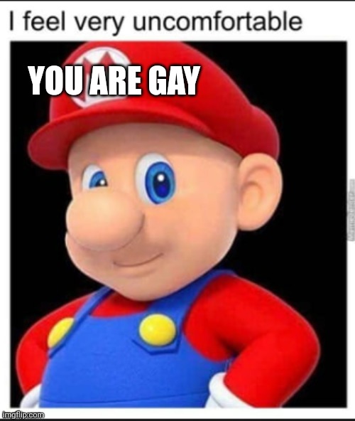 Very uncomfortable | YOU ARE GAY | image tagged in very uncomfortable | made w/ Imgflip meme maker